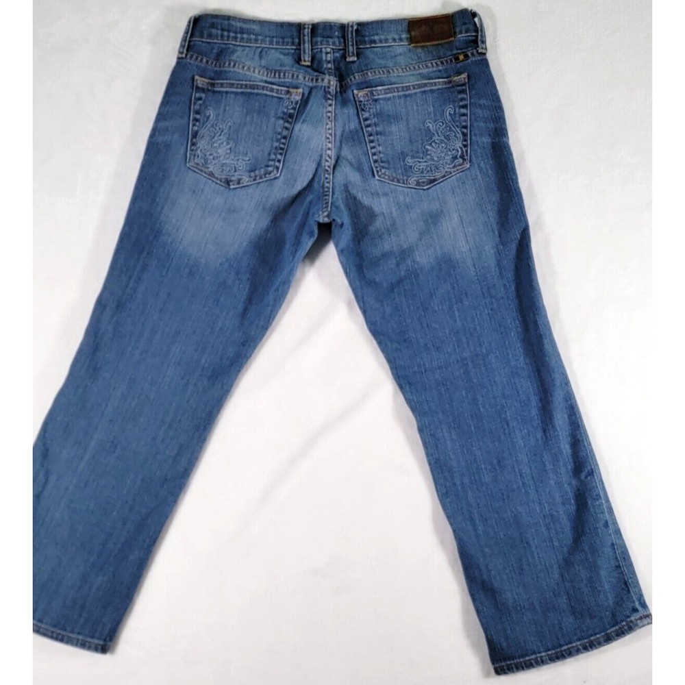 Lucky Brand Sweet N Crop Size 28 Blue Denim Mid-Rise Straight Leg Women's Jeans - Picture 6 of 16